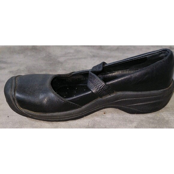 Keen Presidio Mary Jane Shoes Womens 7 Black Full Grain Nubuck Leather Comfort - Picture 4 of 11
